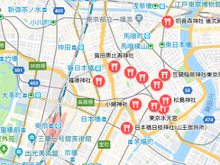 御朱印マップから神社を探す